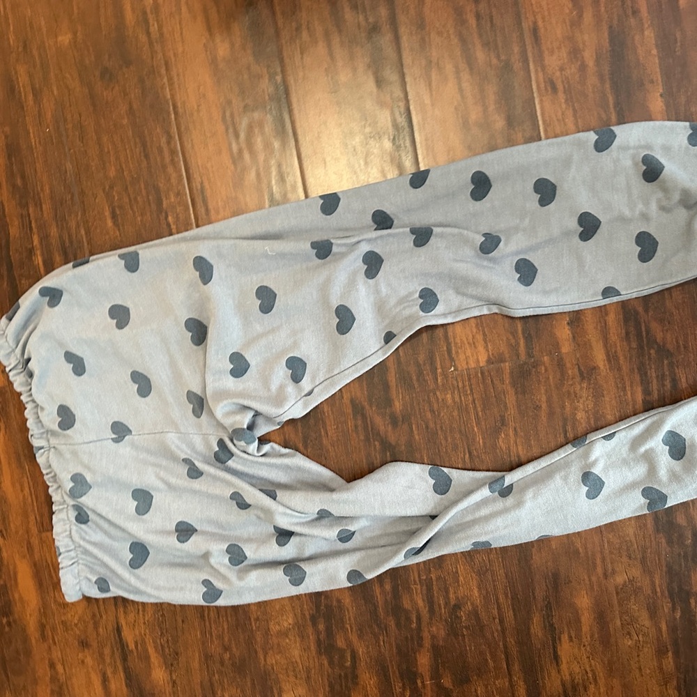 Chaser Gray Heart Pattern Sweatpants - image 2